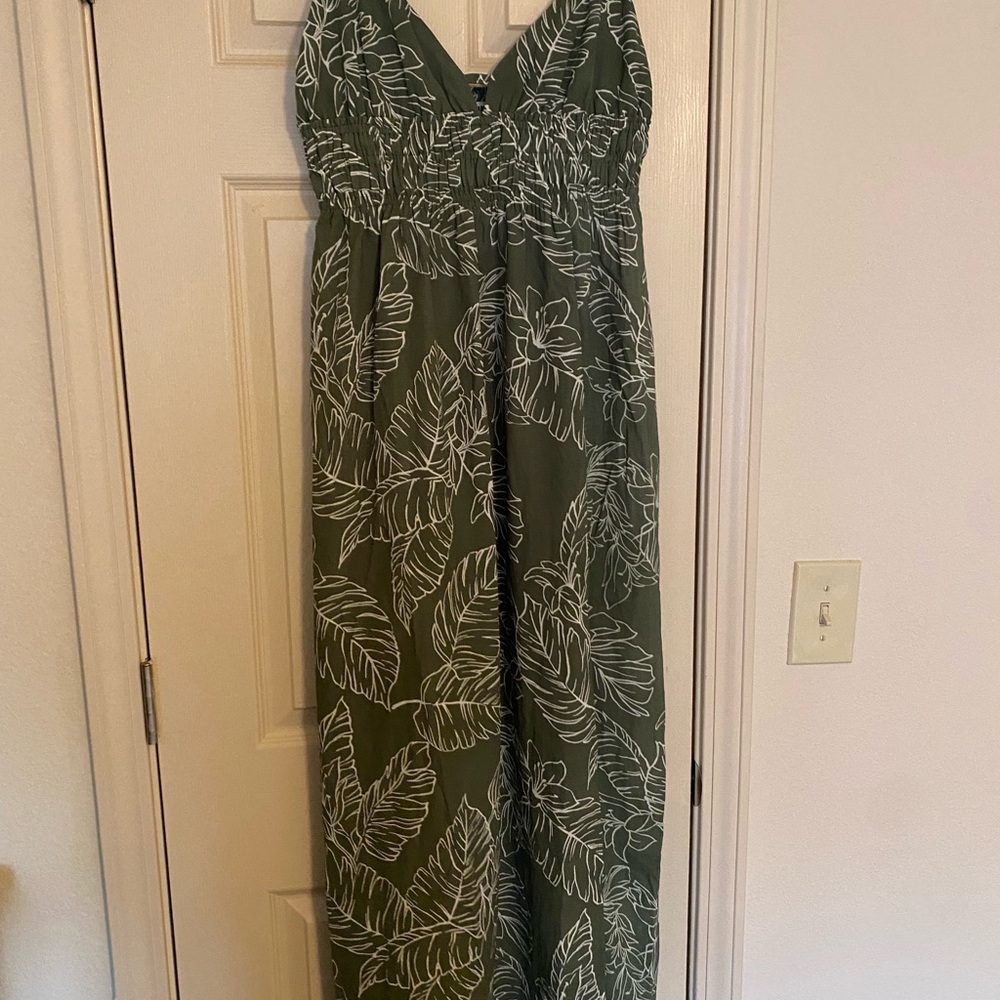 Inspired Hearts Olive Leaf Pattern Dress